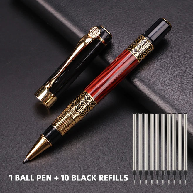 Metal Wood Grain Fountain Pen School Supplies Pens Student for Ballpoint Pen Stationery Supplies Fountain Pen High Quality