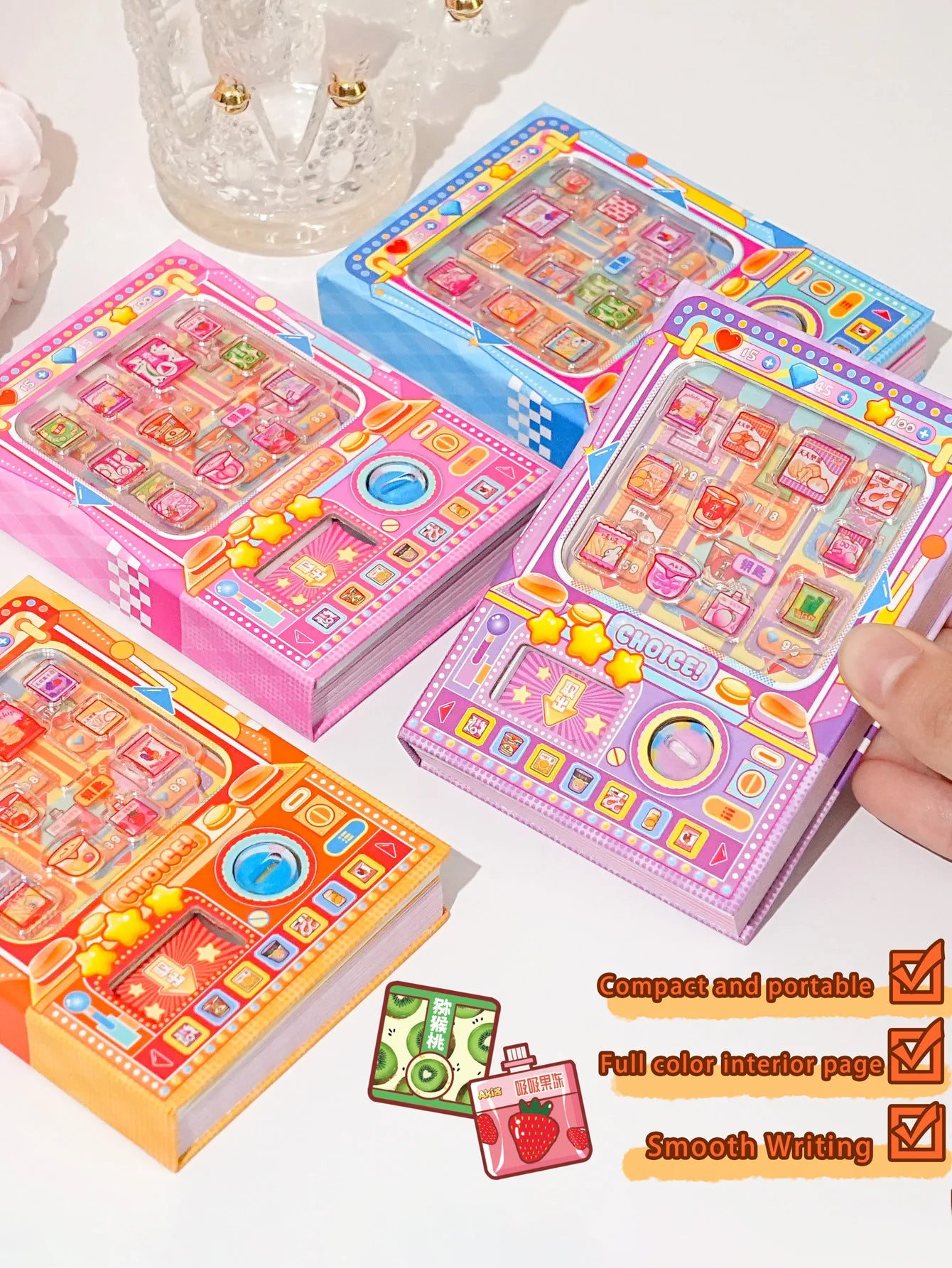 A Notebook with 80 Colorful Pages, a Stylish and Portable Pocket-Sized Notebook with a Theme of Delicious Snacks