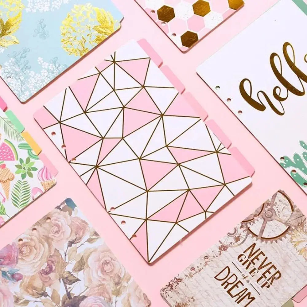 Planner Notebook Binders 6-Ring Binder Binder Index Page Binder Index Dividers Binder Indexing Cards Loose Leaf Separator Page