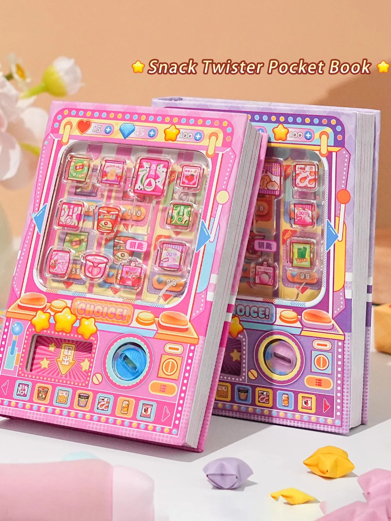A Notebook with 80 Colorful Pages, a Stylish and Portable Pocket-Sized Notebook with a Theme of Delicious Snacks
