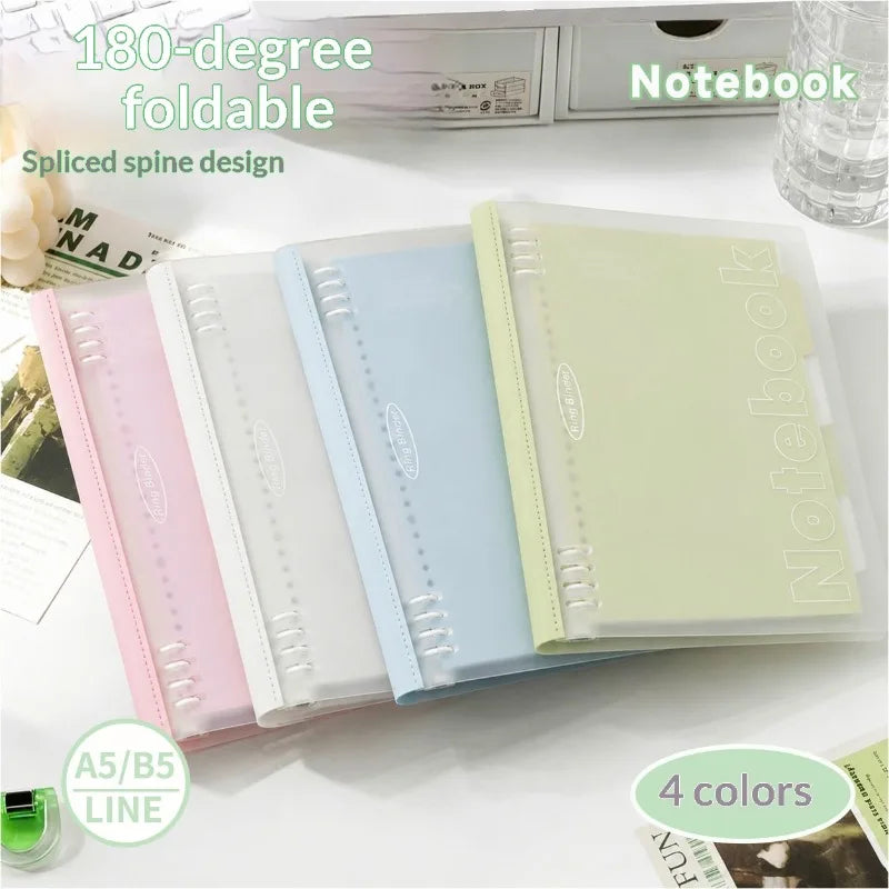 B5 Loose Leaf Notebook Soft Spine Detachable Pages for Middle High School Students Reading Journal Stylish New Design
