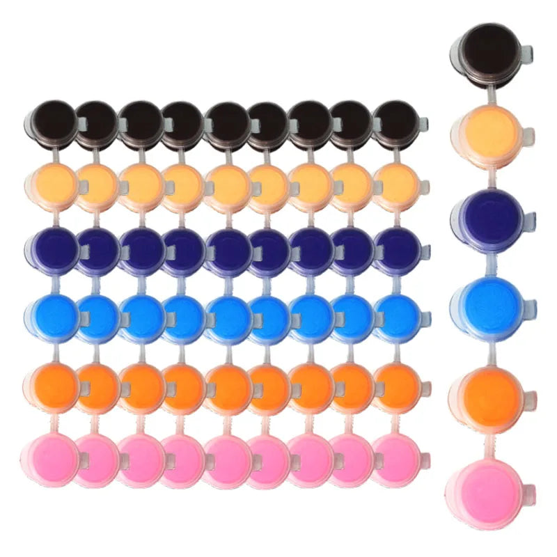 2 ml 6 Color Waterproof Acrylic Paint Set Art Painting DIY Graffiti Plaster