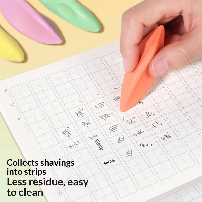 4 Pack Colorful Rhombus Erasers Comfortable Grip Mess Free Erasing Tear Resistant Erasers for High School Students