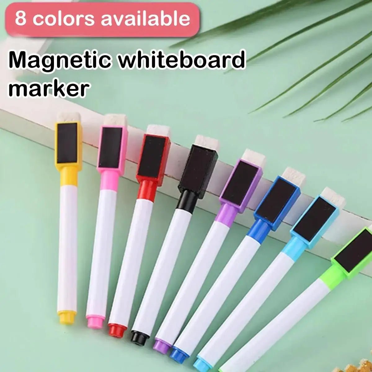 8 Pcs Magnetic Erasable Whiteboard Pen Color Options Numbering Stationery Office Teaching Supplies For Blackboard Student Note