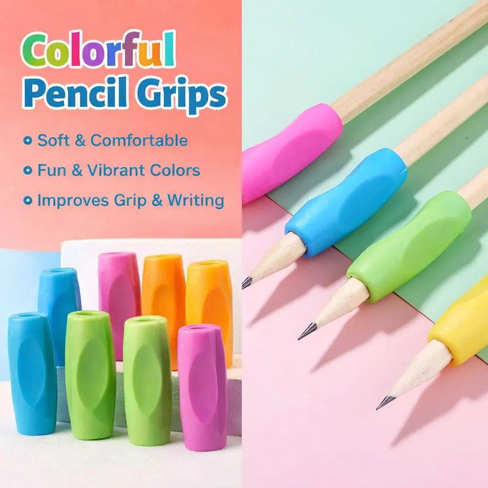 4-Pack Pencil Grips,Soft Silicone & Non-Slip Texture, Ergonomic Pen Holder for Kids & Adults Left/Right Handed Writing,Drawing