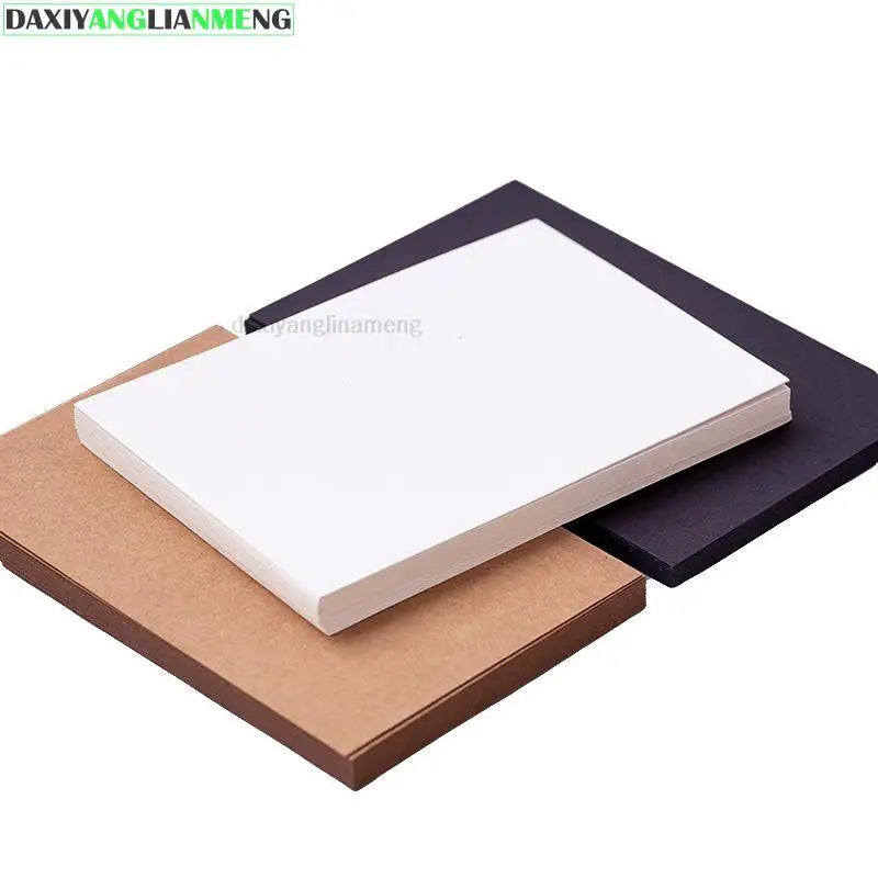 100pcs/lot A6 Size 10 X 15cm Kraft Paper 350gsm Card Paper, DIY Gift Packing Cardboard Paper Blank Postcard