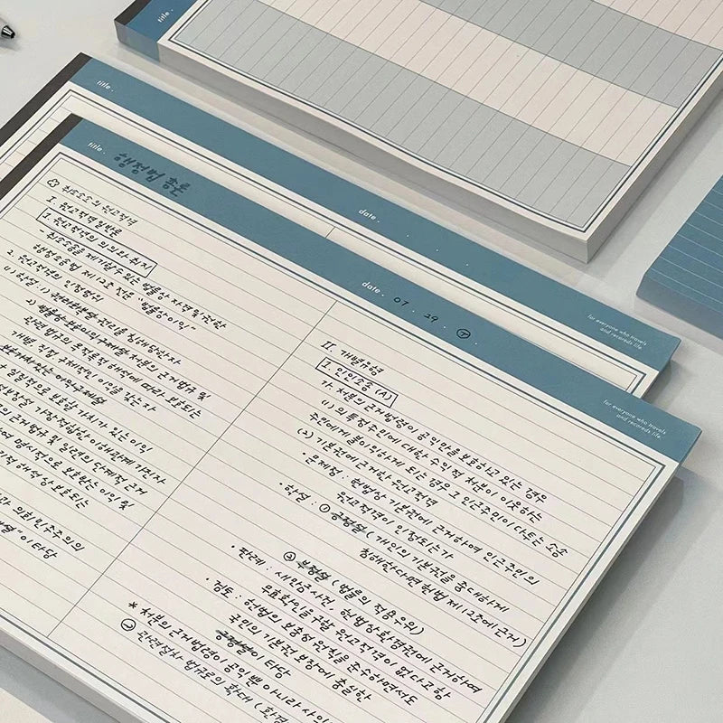 Agenda Planner Tearable Sketch Book Notebook Draft Paper Journal Notebooks Simple Diary School Supplies Student Stationery Gifts