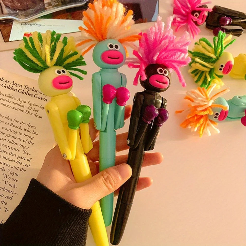 Boxing Pen 3Pcs Funny Stress Toy Ballpoint Click Pen,Cool Desk Gadget Office Game Gift for Kids Adults Anxiety Relief Fidget Toy