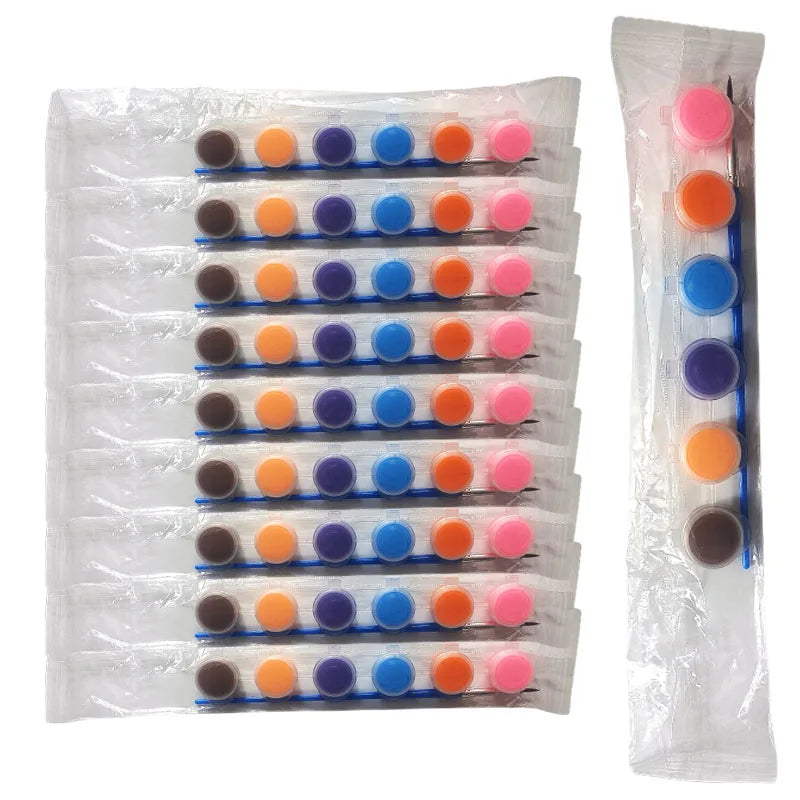 2 ml 6 Color Waterproof Acrylic Paint Set Art Painting DIY Graffiti Plaster