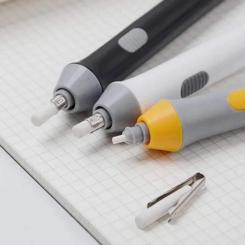 Electric Erasers Less Rubber Crumb Thick/Thin Rubber can be Changed Simple Safe and Efficient School Supplies Korean Stationery