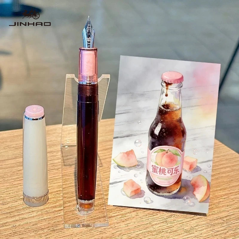 2026 Limited Edition Sakura Pink! JINHAO 82 Plus Fountain Pen Rose Clip Rose Scarf Pattern Nib School Office Supplies Stationery