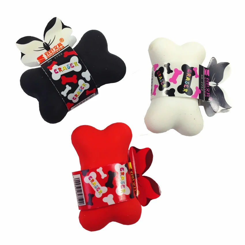 4pcs/lot Fashion Bone design eraser kawaii gift for kids Shoot Props material escolar erasers for erasable pen & pencils
