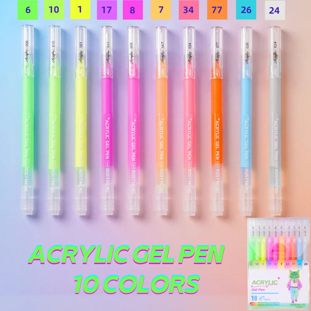 ROSYMENG 100/160 Colors Gel Pens,Acrylic Painting Handbook Pen Set,Multi-Color Neutral Pen,Student Writing Drawing Marker Pens