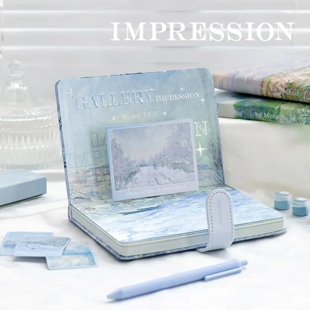 Weekly Planner School Stationery Magnetic Buckle Writing Pads Landscape Notepad DIY Scrapbook Scenery Notebook Handbook