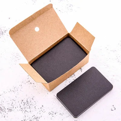 1pack （100pcs）Blank cardstock handwritten English words white hard cardstock small message portable memory card