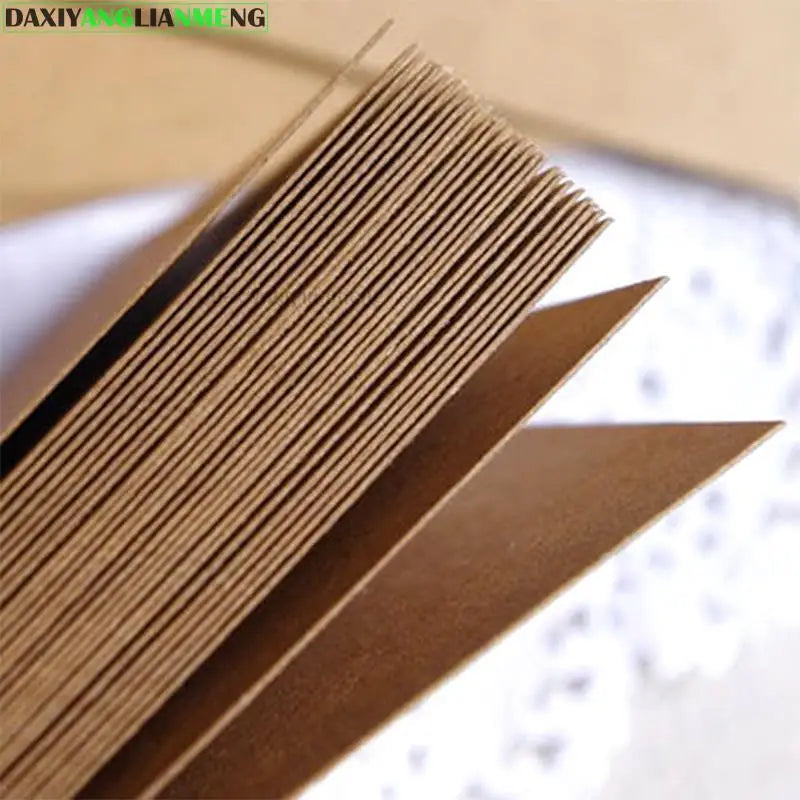 100pcs/lot A6 Size 10 X 15cm Kraft Paper 350gsm Card Paper, DIY Gift Packing Cardboard Paper Blank Postcard