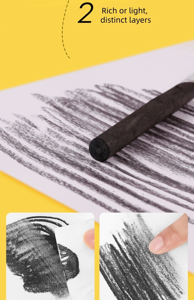10pcs Willow Charcoal Sticks Charcoal Pencil for Sketching Sketch Charcoal Stick Charcoal Drawing Sticks for Fine Art Students