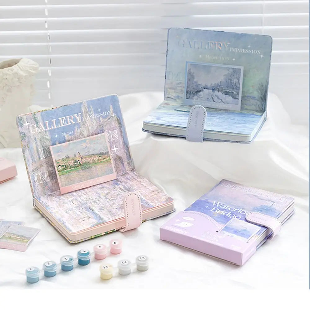 Weekly Planner School Stationery Magnetic Buckle Writing Pads Landscape Notepad DIY Scrapbook Scenery Notebook Handbook