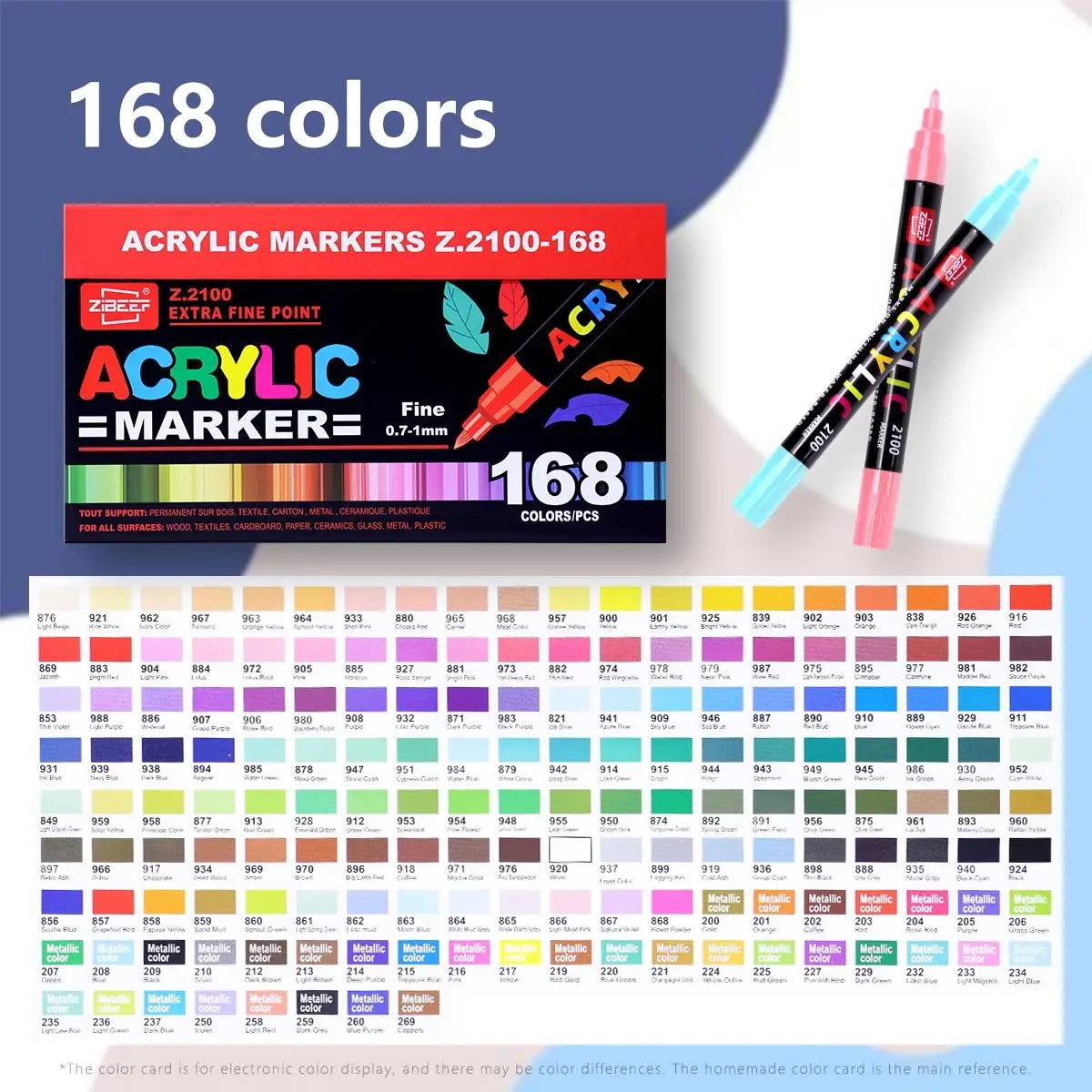 36-240 Acrylic Paint Markers, Waterproof and Highly Saturated, Are Suitable for DIY Art Supplies for Painting on Wood, Metal, Plastic, Fabric, Glass, and Ceramics