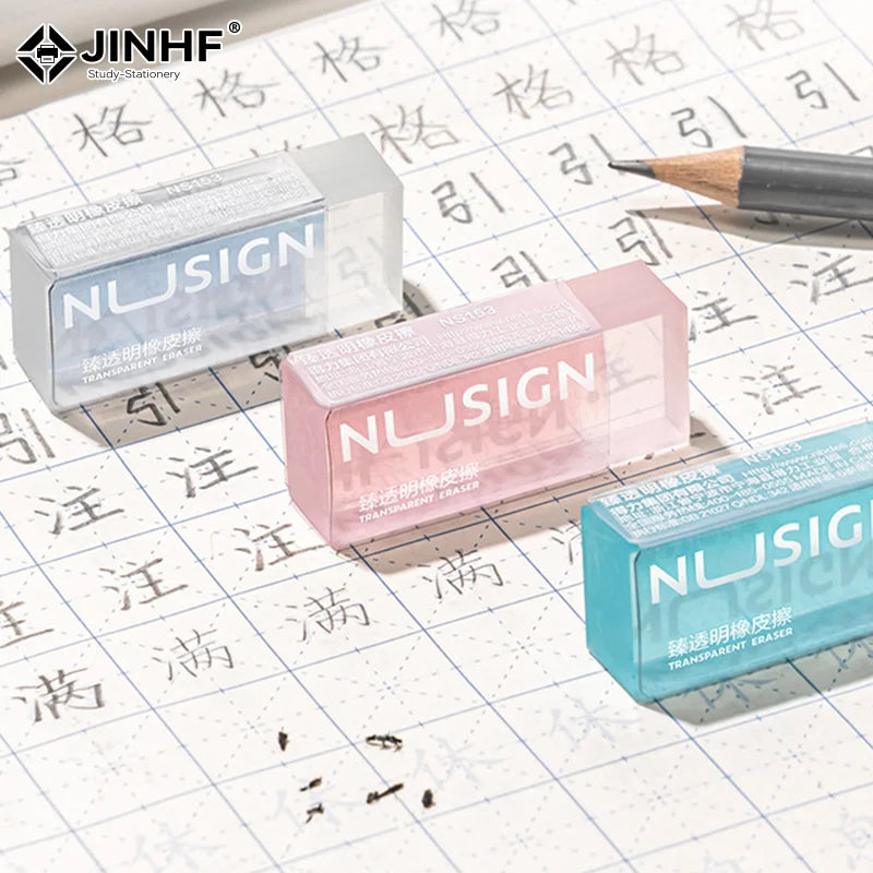 Rubber Soft Erasers Transparent Eraser Ins Simplicity Solid Color Eraser Wipe Clean Eraser Lovely Student Stationery Supplies