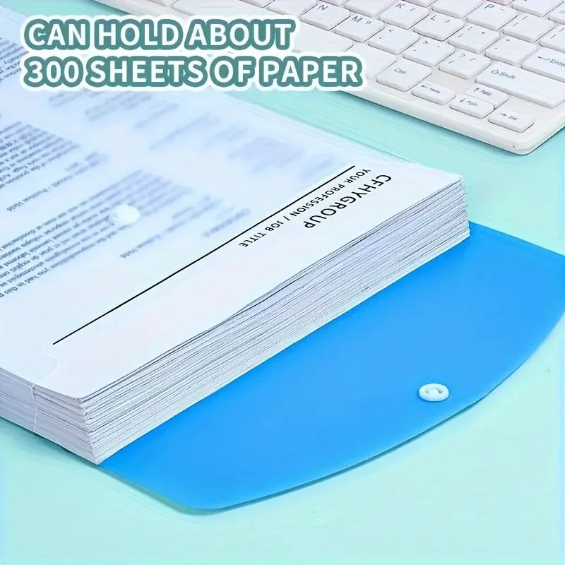 5-Pack Colorful A4 File Folders | 11-Ring Binder Pockets | Durable PP Organizer | For School, Office & Home | Secure Push-Button