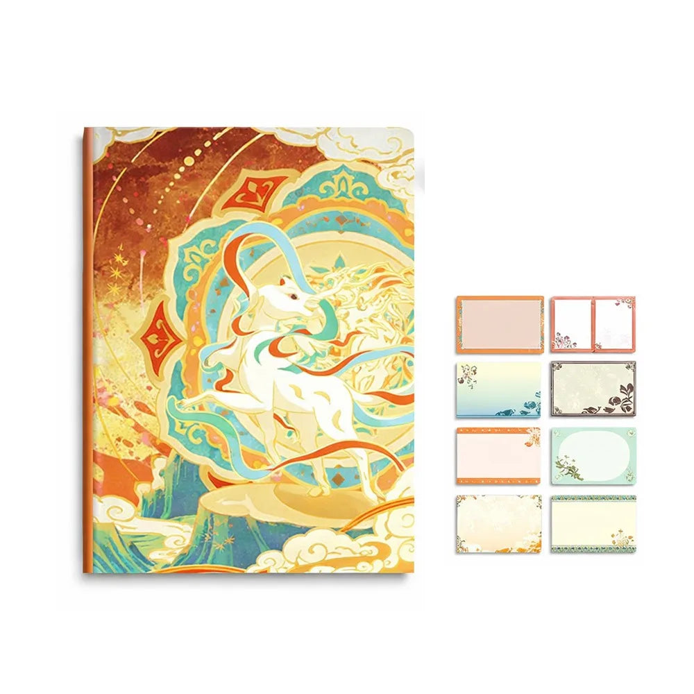 Retro Full-Color Notebook Good-looking Hardcover Notepad China-Chic Creative Design Diary Notebook Student Gift