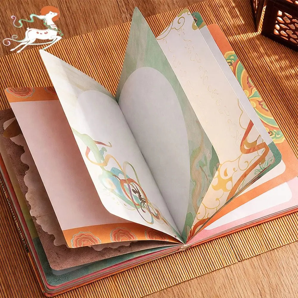 Retro Full-Color Notebook Good-looking Hardcover Notepad China-Chic Creative Design Diary Notebook Student Gift