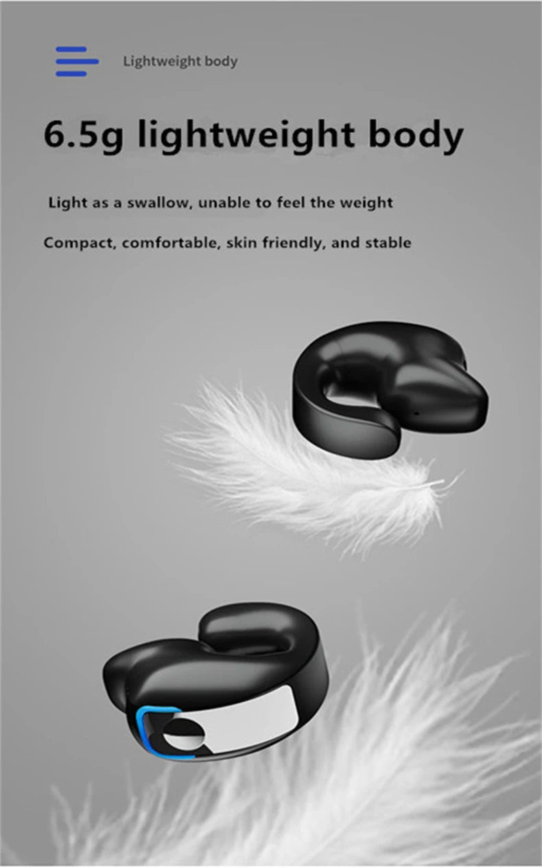 Earphone Clip Wireless Bluetooth Headphone Bone Conduction Headset High Quality TWS Auriculares Sport Noise Canceling With Mic