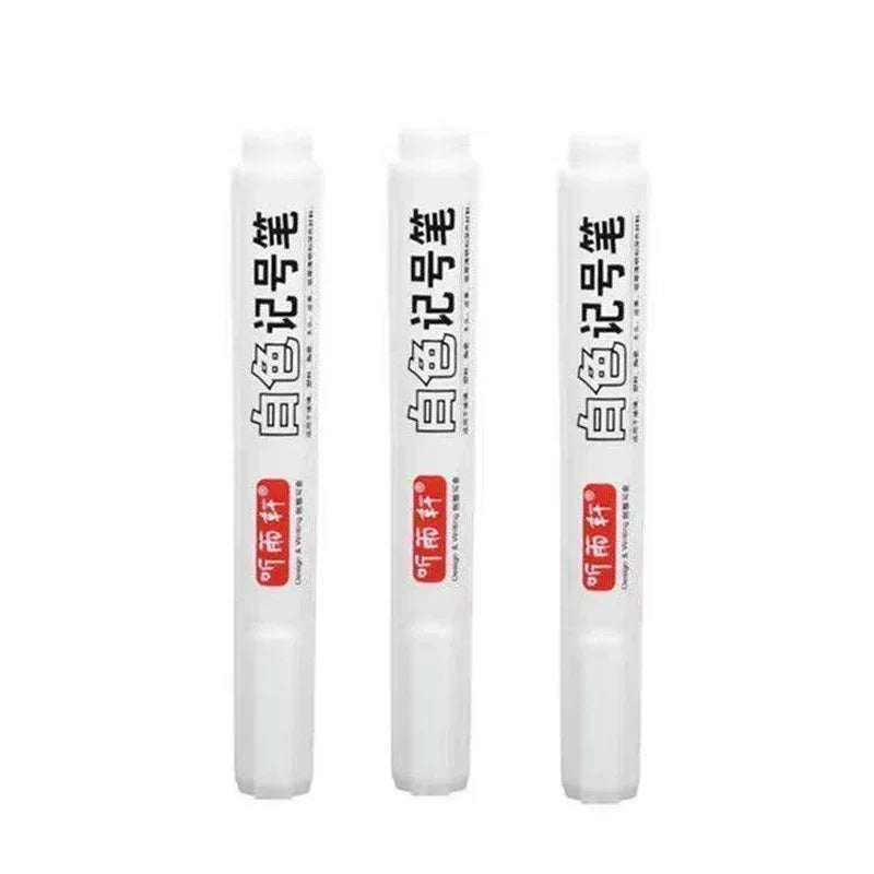 Haile For Metal White Oily Markers Waterproof Permanent Plastic Gel Pen Writing Drawing DIY Graffiti Stationery Notebook