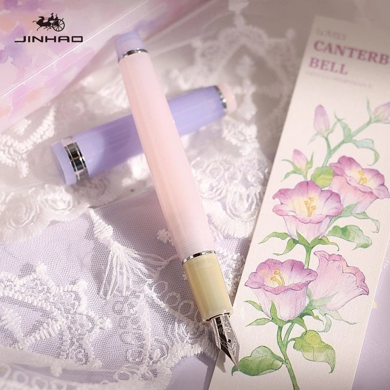 2026 Limited Edition Sakura Pink! JINHAO 82 Plus Fountain Pen Rose Clip Rose Scarf Pattern Nib School Office Supplies Stationery