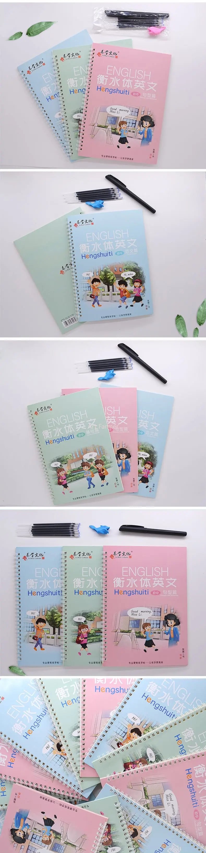 Students Practice Copybooks Learn English Composition Writing Handwriting Practice Book Hengshui Calligraphy Book 3D Reusable