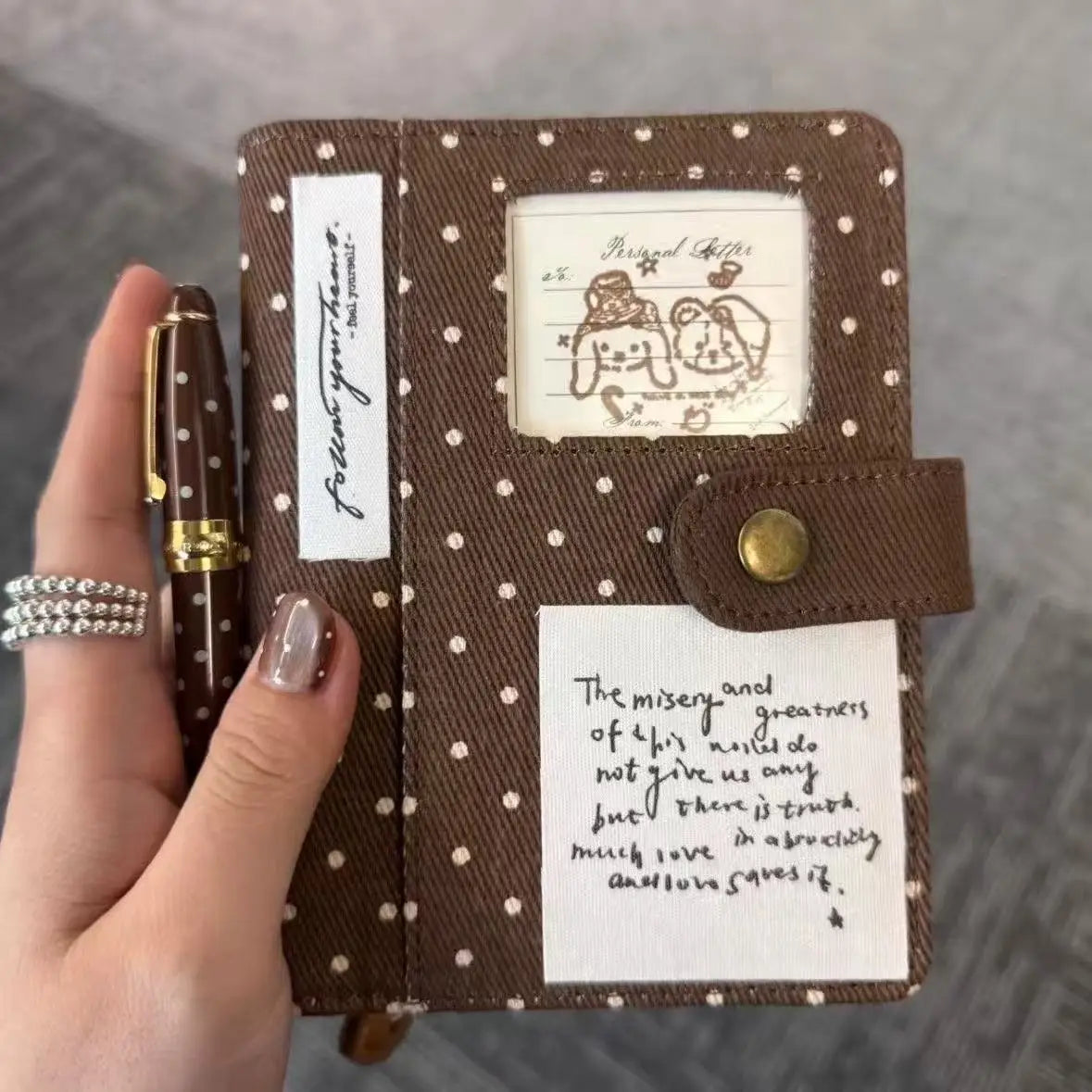 Korean Ins Notebook A6 Loose Leaf Hand Ledger Journals Diary Notebook Notepad Portable Y2k Cute Stationery Gift School Supplies