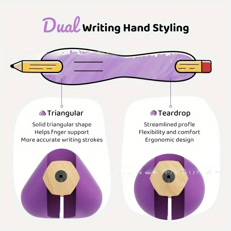 Ergonomic Pen Grip Writing Aid Grip Pencil Holder Grip for Kids Adult Writing,Enhances Grip Control,Writing Tools for Beginners