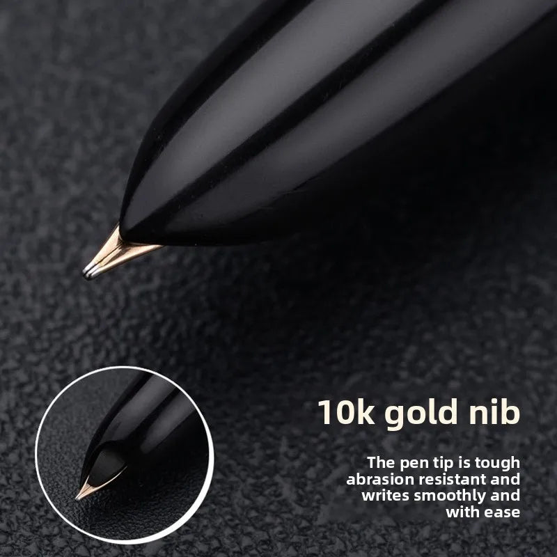 HERO Pen 1000 Retro 10K Gold Pen Classic Old Style Squeezing Ink Absorbing Adult Writing Practice Office Business Gift Ink Pen