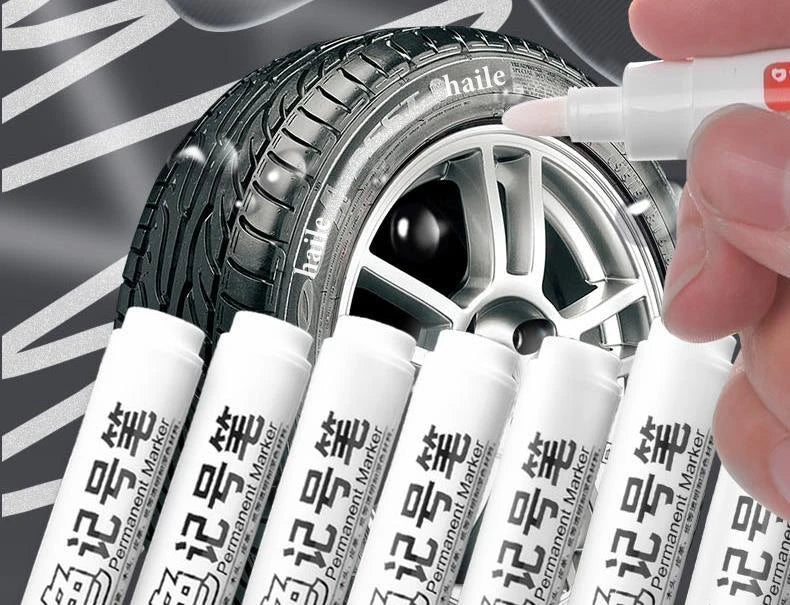 Haile For Metal White Oily Markers Waterproof Permanent Plastic Gel Pen Writing Drawing DIY Graffiti Stationery Notebook