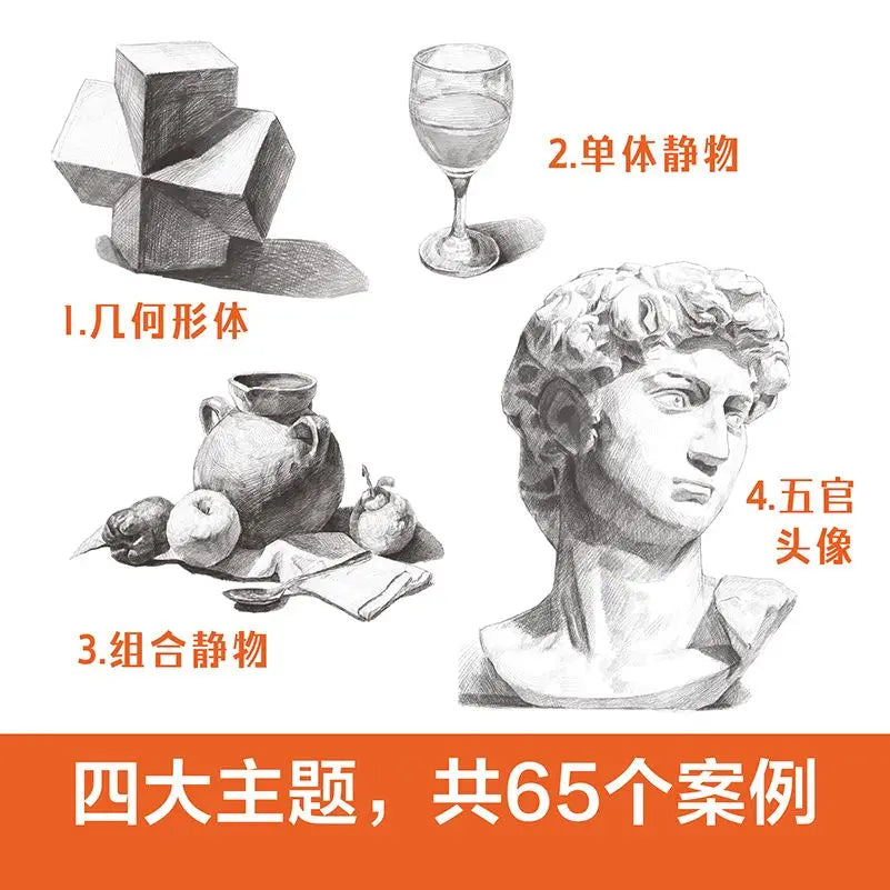 Sketching Introductory Textbook Zero Basic Sketch Copy Book Combined Single Still Life Facial Features Avatar Geometry Drawing