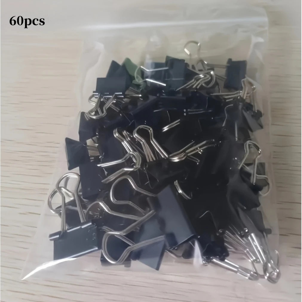 A Pack of 60 Notebook Clips, Made of Sturdy Metal, Is Perfect for Use in Offices, Classrooms, and by Educators.