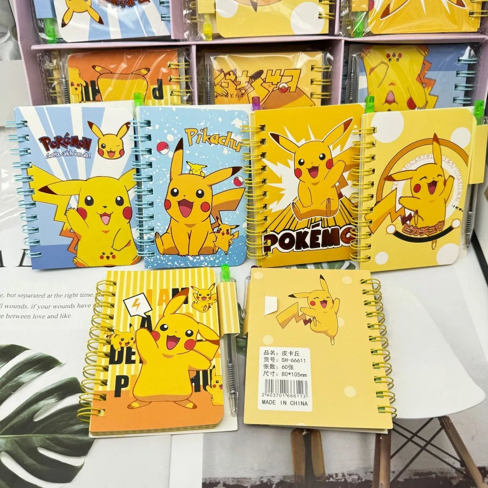Pokemon Pikachu Notebook Cute Cartoon School Supplies Portable Diary Fashion Office Supplies Coil Book Children Holiday Gift