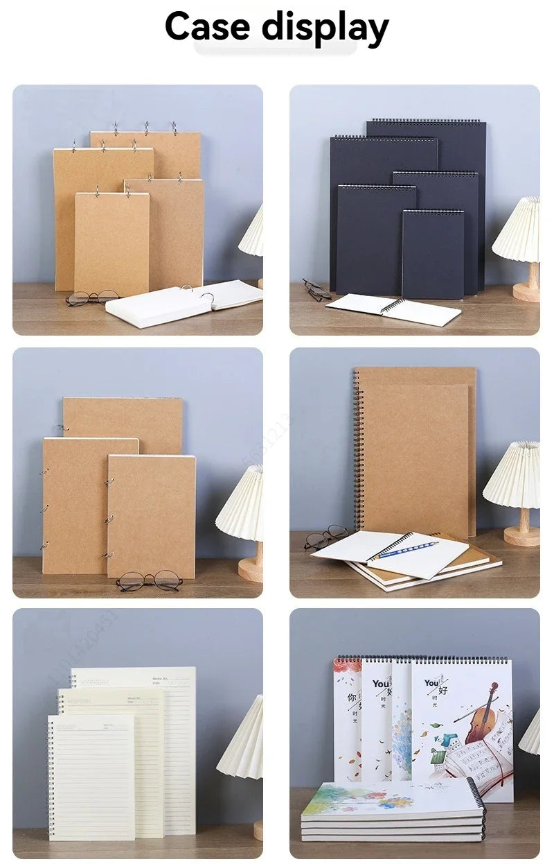 1 Pack 30-Sheets ,Sketch Book, Top Spiral Bound Sketch Pad, Acid Free Art Sketchbook Artistic Drawing Painting Writing Paper For
