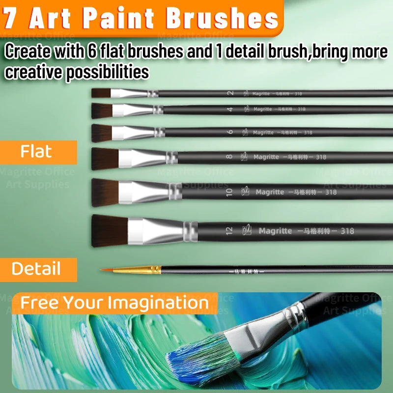 Acrylic Paint Set Professional Artist Quality,43/31/25/19pcs,12ml/0.41oz with Brushes for Beginners,Canvas,Wood,Paper,Wall,Glass