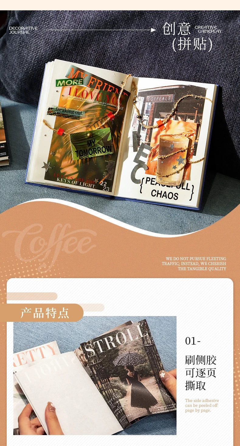 Journal GO 30sheets Magazine Collection Material Book for Scrapbooking Collage Junk Journal Magazine Gallery Material Paper