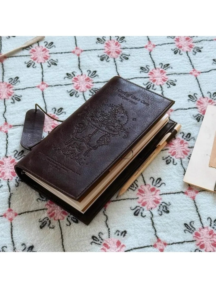 Vintage Black Notebook PU Leather Blank Kraft Diary Note Book Journal Sketchbook Stationery School Office Supplies