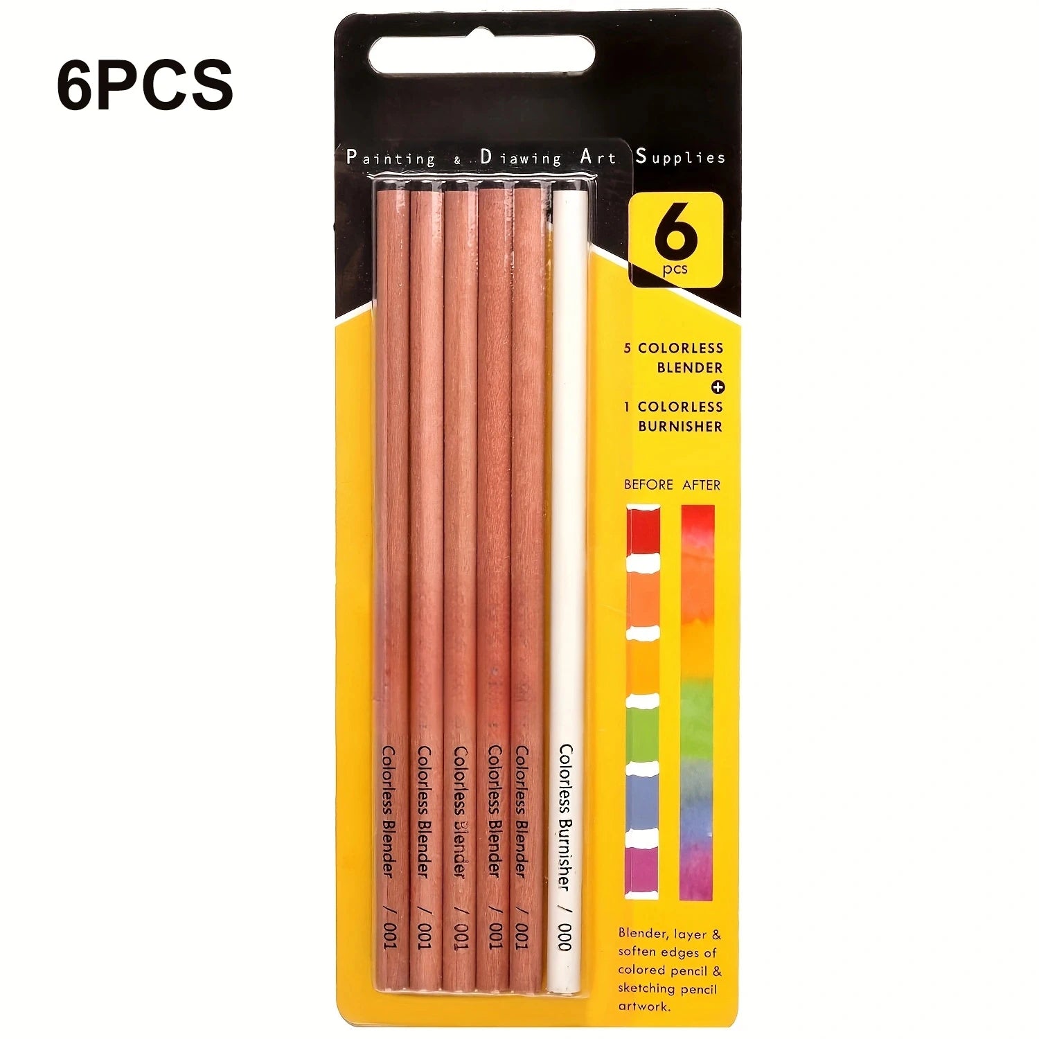 Pro Charcoal Pencils Drawing Set,6/10/12/20 PCS,Black/White Charcoal Pencils,S/M/H Charcoal Pencil for Drawing,Sketching,Shading