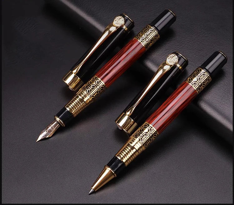 Metal Wood Grain Fountain Pen School Supplies Pens Student for Ballpoint Pen Stationery Supplies Fountain Pen High Quality
