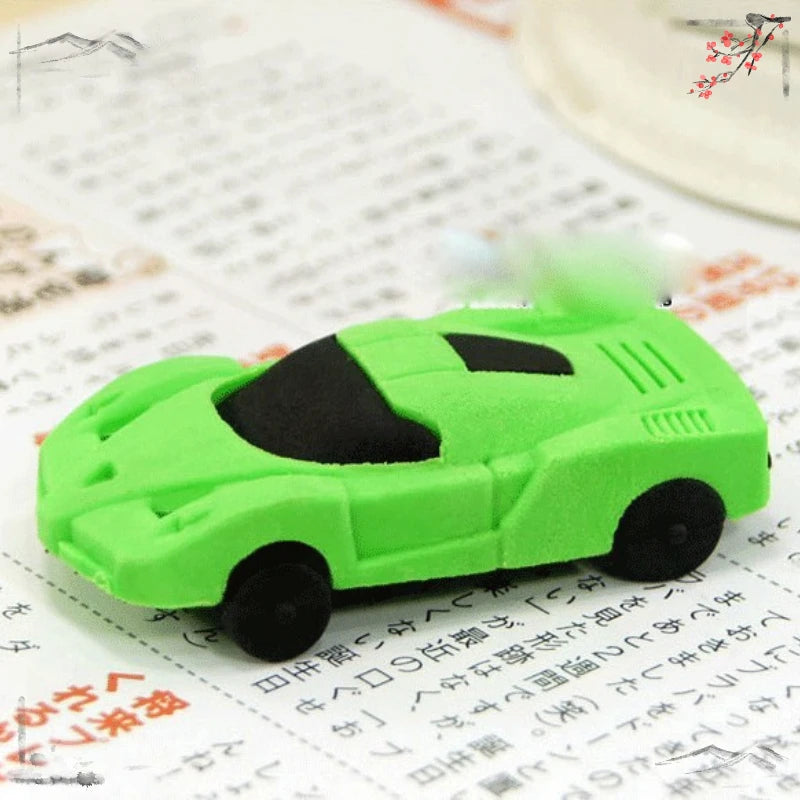 4 Pcs Cute and Creative Car Erasers for Children's Back To School Learning Supplies Kawaii Stationery