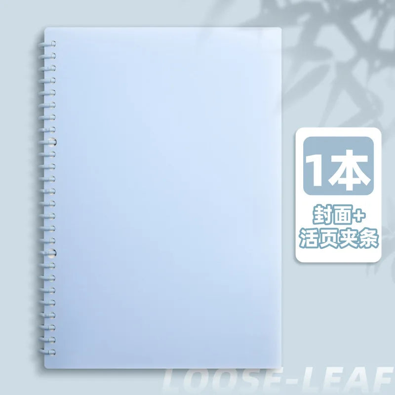Macaron Loose Leaf Notebook 60 Sheets Detachable Coil Binder A4/A5/B5 Replaceable Journal for School