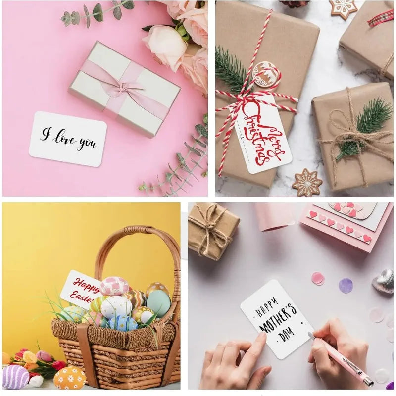Blank Flash Cards 50/100PCS, DIY White Cardstock Postcards for Graffiti Bookmarks, Message Note Index Cards