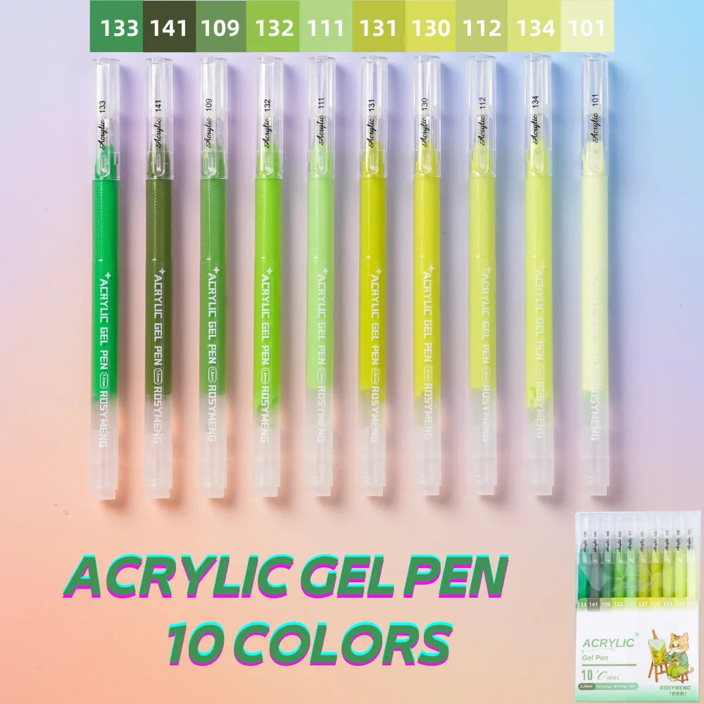 ROSYMENG 100/160 Colors Gel Pens,Acrylic Painting Handbook Pen Set,Multi-Color Neutral Pen,Student Writing Drawing Marker Pens