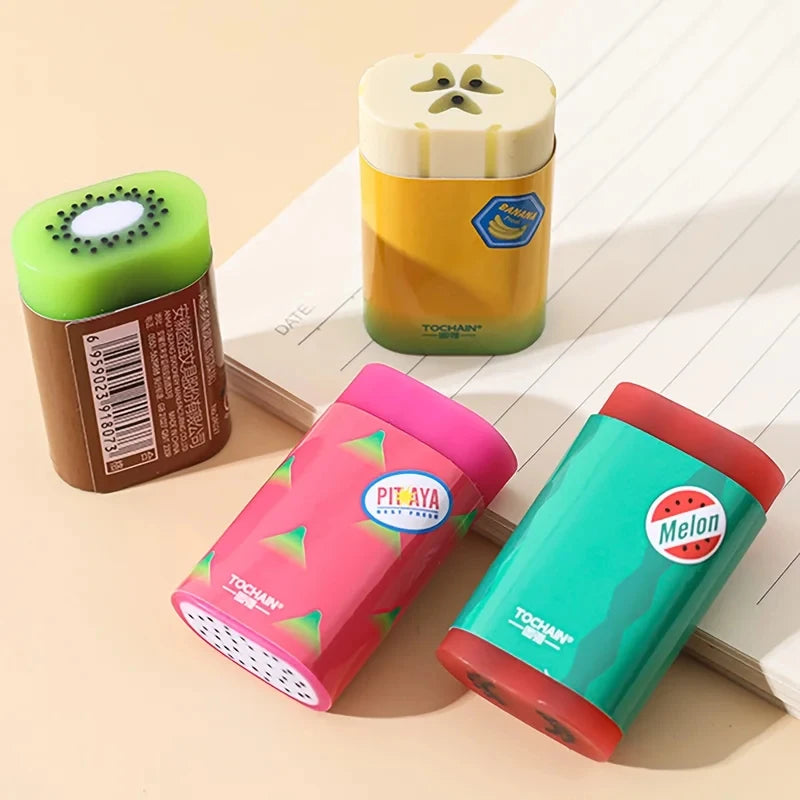 Set of Randomly Assorted Fruit Cute Sandwich Erasers for Students Creative Erasers That Erase Cleanly Without Leaving Marks