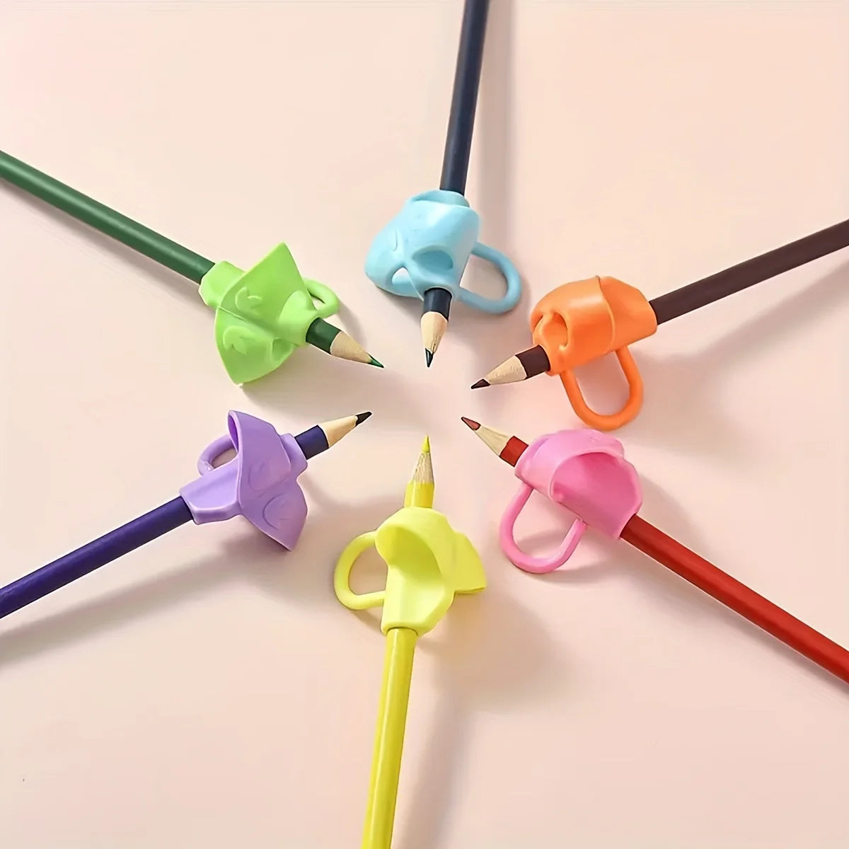 Silicone 3 Finger Grip Silicone Pencil Grips Three Fingers Fixed Handwriting Posture Correction Grip Trainer Kids Pencil Holder